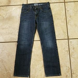 Boys slim straight blue jeans